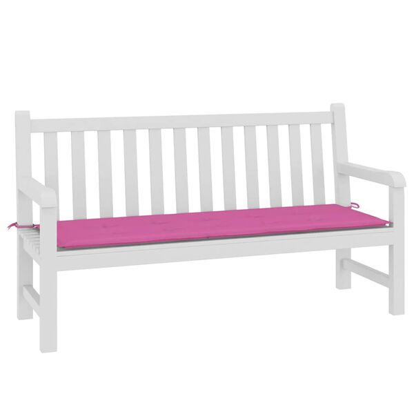vidaXL Coussin de banc de jardin rose 150x50x4 cm tissu oxford