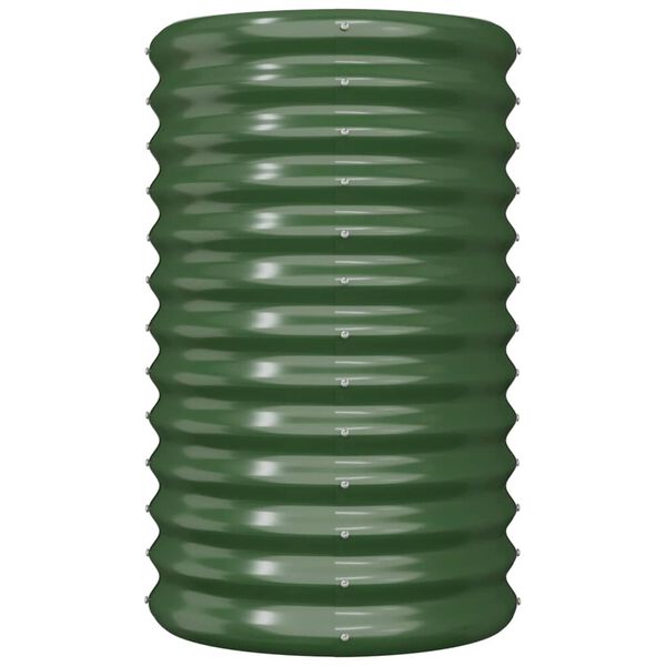 vidaXL Jardinière de jardin Acier galvanisé 40x40x68 cm Vert