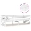 vidaXL Lit de repos avec matelas 90x200 cm Blanc Bois de pin massif
