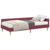 vidaXL Cadre de lit d'angle avec matelas 2 pc Bordeaux 90 x 190 cm
