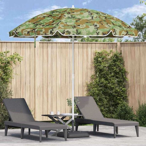 vidaXL Parasol de plage Vert 263 x 263 x 272 cm Polyester et métal