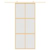 vidaXL Porte coulissante dor&eacute; 90x205 cm verre ESG d&eacute;poli et aluminium