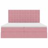 vidaXL Lit de Rangement avec matelas Rose 180 x 200 cm Velours