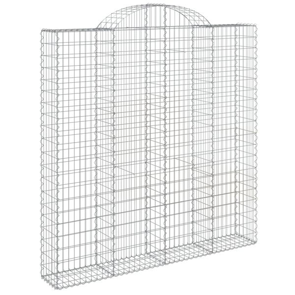 vidaXL Paniers &agrave; gabions arqu&eacute;s 13 pcs 200x30x200/220 cm fer galvanis&eacute;