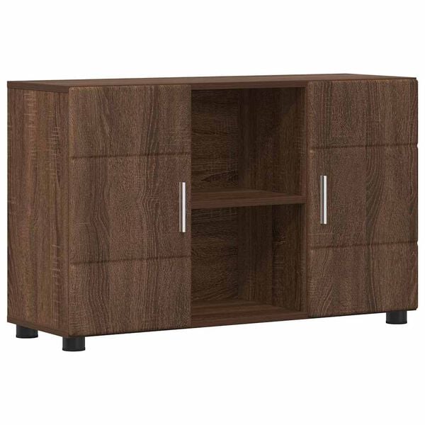 vidaXL Buffet Ch&ecirc;ne brun 88,5 x 30,5 x 55,5 cm Bois d'ing&eacute;nierie
