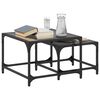 vidaXL Tables basses gigognes 2 pcs dessus en verre noir acier