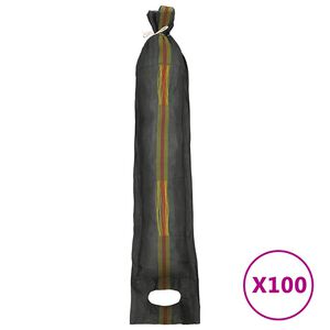 vidaXL Sacs de sable 100 pcs vert fonc&eacute; 103x25 cm PEHD