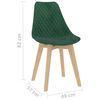 vidaXL Ensemble de salle à manger 3 pcs Vert foncé