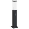 vidaXL Borne lumineuse avec d&eacute;tecteur 50 cm Noir IP44