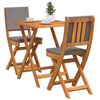 vidaXL Ensemble bistrot 3 pcs Marron Bois d'acacia massif