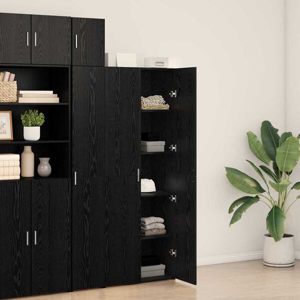 vidaXL Haut Armoire Chêne noir 70 x 42.5 x 185 cm Bois d'ingénierie