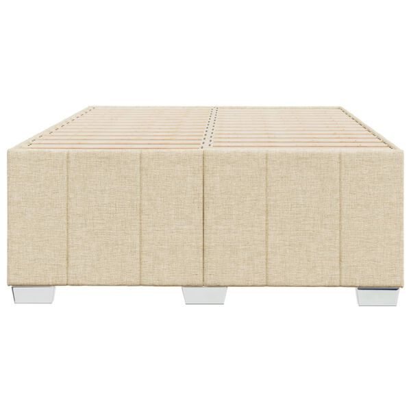 vidaXL Cadre de lit sans matelas cr&egrave;me 120x190 cm tissu
