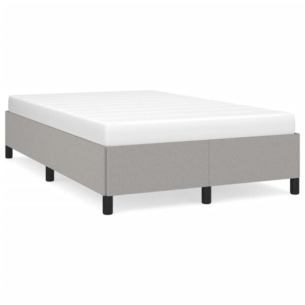 vidaXL Cadre de lit sans matelas gris clair 120x200 cm tissu