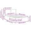 vidaXL Cadre de lit Gris clair 135 x 190 cm Pin massif
