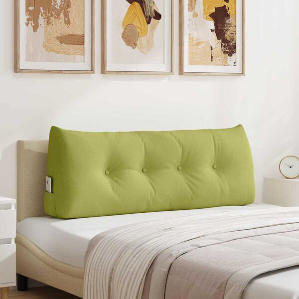 vidaXL Coussin de Dos Vert clair 120 x 24 x 50 cm tissu