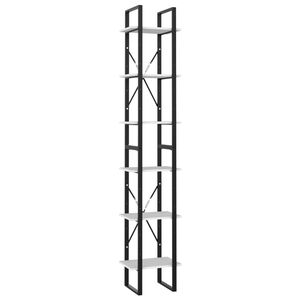 vidaXL Biblioth&egrave;que &agrave; 6 niveaux blanc 40x30x210 cm bois ing&eacute;nierie
