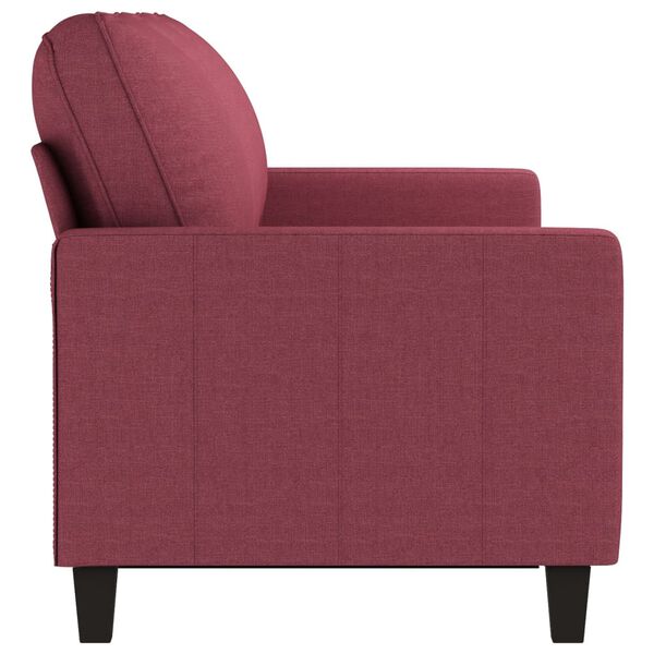 vidaXL Canap&eacute; &agrave; 3 places Rouge bordeaux 180 cm Tissu