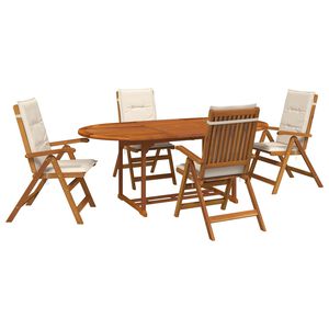 vidaXL Ensemble de salle &agrave; manger d'ext&eacute;rieur avec parasol 6 pc