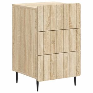 vidaXL Cabinet de chevet avec tiroir Ch&ecirc;ne Sonoma 43 x 41 x 68 cm