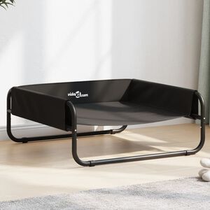 vidaXL Lit sur&eacute;lev&eacute; pour chien anthracite tissu Oxford et acier