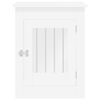 vidaXL Meuble de cage pour chiens blanc 55x80x68 cm bois d'ing&eacute;nierie