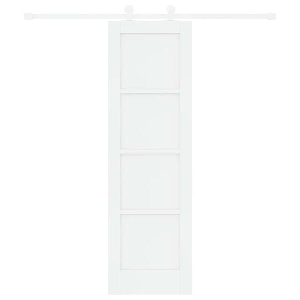 vidaXL Porte coulissante Blanc 61 x 198,5 cm Pin massif