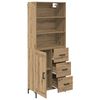 vidaXL Haut Armoire avec tiroir Ch&ecirc;ne artisanal 69,5 x 34 x 180 cm