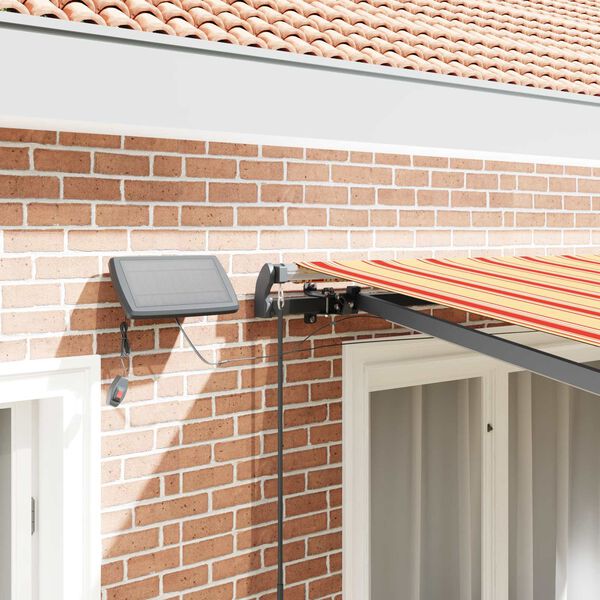 vidaXL Auvent R&eacute;tractable Jaune et Orange 300 x 250 cm tissu