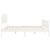 vidaXL Cadre de lit sans matelas blanc 200x200 cm bois massif de pin