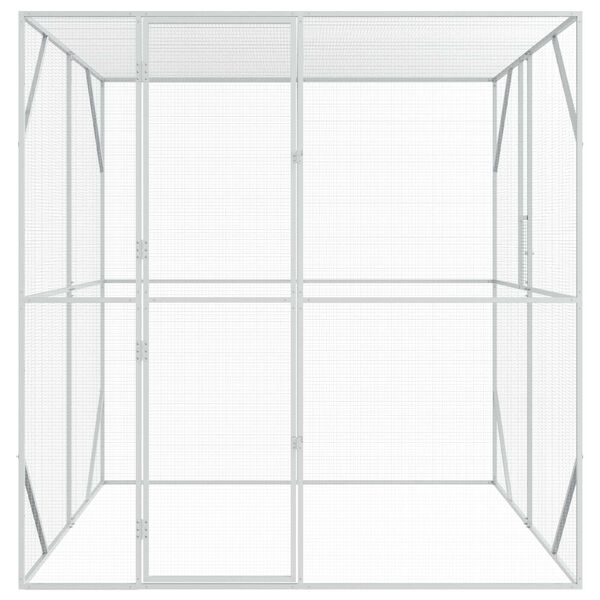 vidaXL Cage pour oiseaux Anthracite 209 x 202 x 214 cm Acier galvanisé