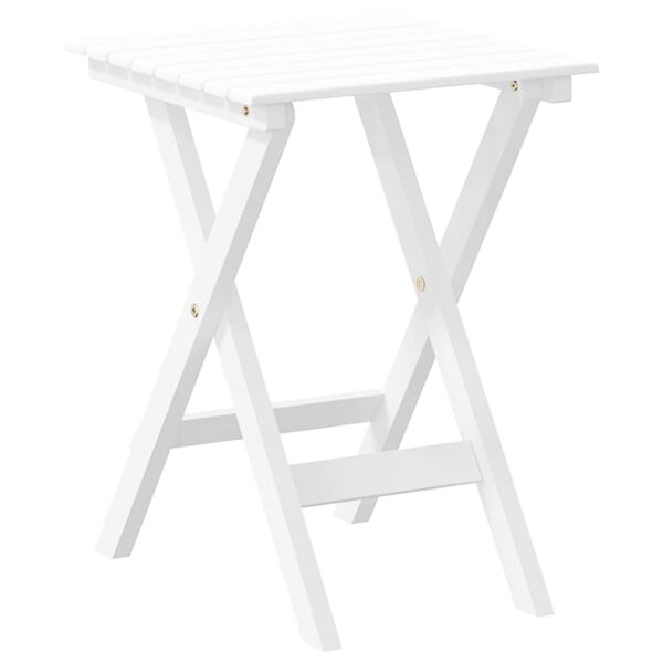vidaXL Chaises &agrave; bascule lot de 2 table pliable blanc massif peuplier