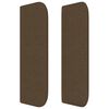 vidaXL T&ecirc;te de lit avec oreilles Marron Fonc&eacute; 183x16x78/88 cm Tissu