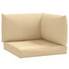 vidaXL Coussins de palette lot de 3 beige m&eacute;lang&eacute; tissu