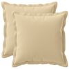 vidaXL Housse de coussin 2 pc HOUTEN Beige 45 x 45 cm Polyester