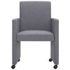 vidaXL Chaises &agrave; manger lot de 2 gris clair tissu
