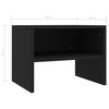 vidaXL Tables de chevet 2 pcs Noir 40x30x30 cm Bois d'ing&eacute;nierie