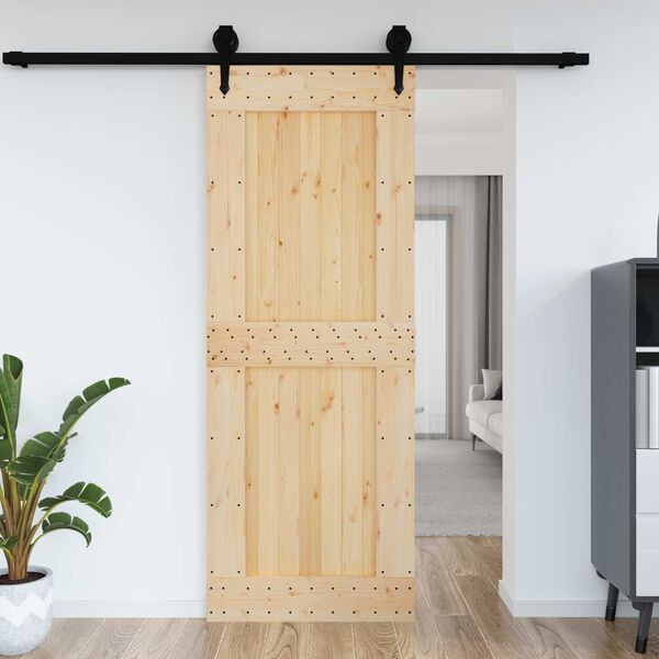 vidaXL Porte NARVIK Naturel 85 x 210 cm Bois de pin massif