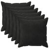 vidaXL Housse de coussin 6 pcs HOUTEN Noir 65 x 65 cm Velours