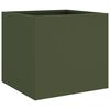vidaXL Jardini&egrave;res 2 pcs vert olive 32x30x29 cm acier