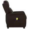 vidaXL Fauteuil de massage Marron fonc&eacute; Tissu