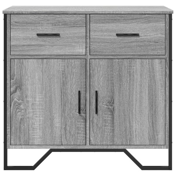 vidaXL Buffet sonoma gris 79,5x35,5x74,5 cm bois d'ing&eacute;nierie