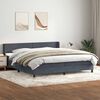 vidaXL Sommier &agrave; lattes de lit et matelas gris fonc&eacute; 200x210cm velours