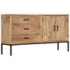 vidaXL Buffet 140x35x75 cm Bois de manguier massif