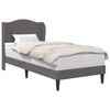 vidaXL Cadre de lit avec t&ecirc;te de lit Gris 80 x 200 cm Simili cuir
