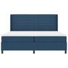 vidaXL Lit &agrave; ressorts avec matelas Bleu 200 x 200 cm tissu