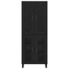vidaXL Haut Armoire Ch&ecirc;ne noir 69,5 x 34 x 180 cm Bois d'ing&eacute;nierie