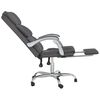 vidaXL Fauteuil inclinable de bureau Gris Similicuir