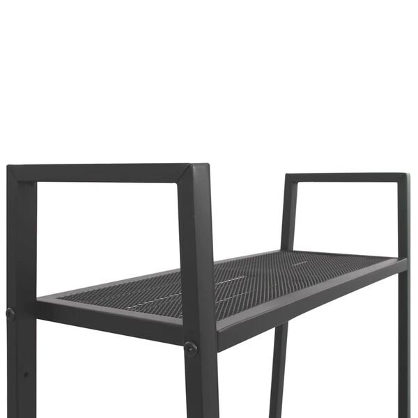 vidaXL Biblioth&egrave;que &eacute;chelle 4 niveaux M&eacute;tal Anthracite