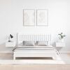 vidaXL Table de chevet avec tiroir 2 pcs Blanc 37 x 35 x 18,5 cm