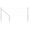 vidaXL Cl&ocirc;ture avec poteau Argent&eacute; 0,8 x 25 m Acier